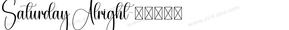 Saturday Alright字体转换